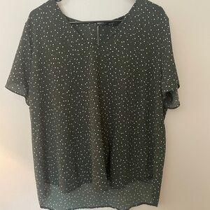 41 Hawthorn Green Blouse with White Dots